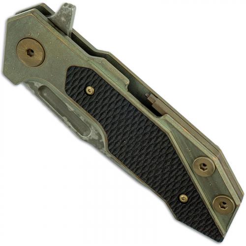 Hinderer Knives Full Track Knife - Spearpoint - Battle Field Pickup - Tri Way Pivot - Black G10