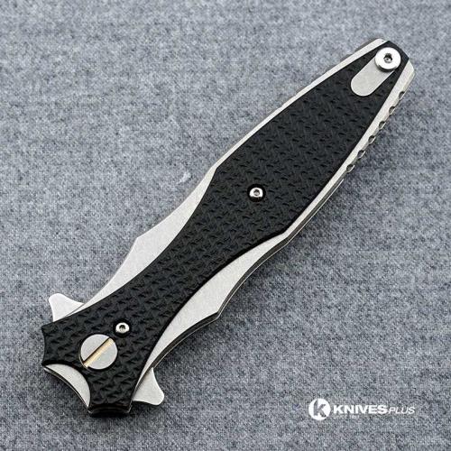 Hinderer Knives Maximus Bayonet Grind Knife - Stonewash Finish - Black G10 Handle