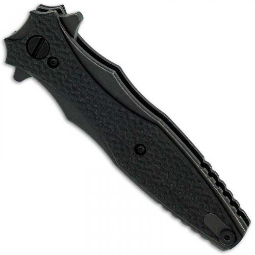 Hinderer Knives Maximus Dagger Knife - Battle Black DLC - Black Out Hardware - Black G10 Handle