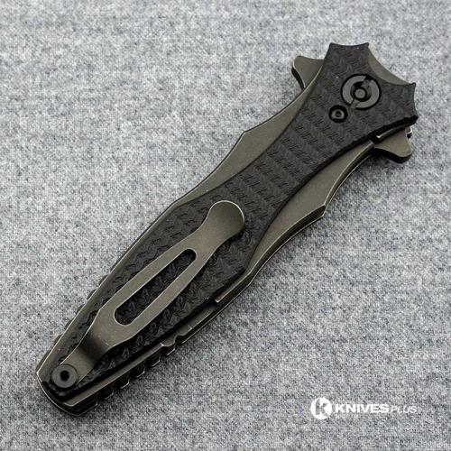 Hinderer Knives Maximus Bayonet Grind Knife - Battle Black DLC - Black Out Hardware - Black G10 Handle