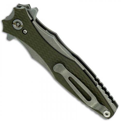 Hinderer Knives Maximus Bayonet Grind Knife - Stonewash Finish - OD Green G10 Handle