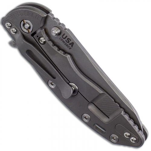 Hinderer Knives SKINNY XM-18 3.5 Inch Knife - Sheepsfoot - Working Finish - Tri Way Pivot - Translucent G-10