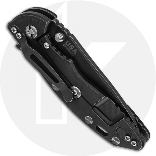 Hinderer Knives XM-18 3.5 Inch Knife - Slicer - Battle Black DLC - 20CV - Tri Way Pivot - Black G-10 / Battle Black DLC Ti