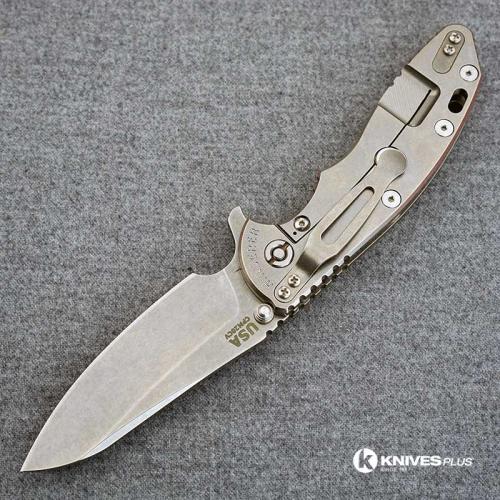 Hinderer Knives XM-18 3.5 Inch Knife - Gen 5 Sheepsfoot - Stonewash - OD Green G-10 Handle