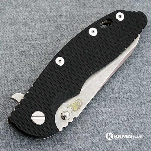 Hinderer Knives XM-18 3.5 Inch Knife - Gen 5 Sheepsfoot - Stonewash - Black G-10 Handle