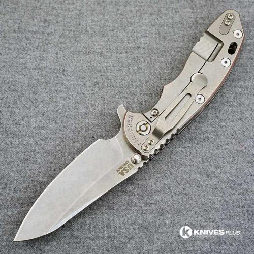 Hinderer Knives XM-18 3.5 Inch Knife - Gen 5 Sheepsfoot - Stonewash - Black G-10 Handle