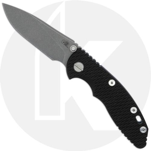 Hinderer Knives XM-18 3 Inch Knife - Slicer Non-Flipper - Working Finish - 20CV - Tri Way Pivot - Black G-10 / Battle Blue Ti