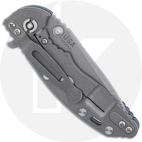 Hinderer XM-18 3.0 Inch Knife - Spanto - Working Finish - 20CV - Blue/Black G-10