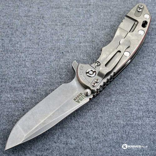 Hinderer Knives XM-18 3.5 Inch Knife - Gen 5 Spanto - Stonewash - Black G-10 Handle