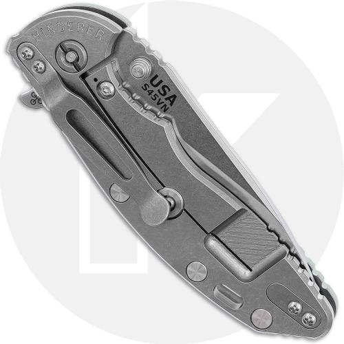 Rick Hinderer XM-18 3.5 Inch Knife - S45VN Slicer - Stonewash - Translucent Green G10