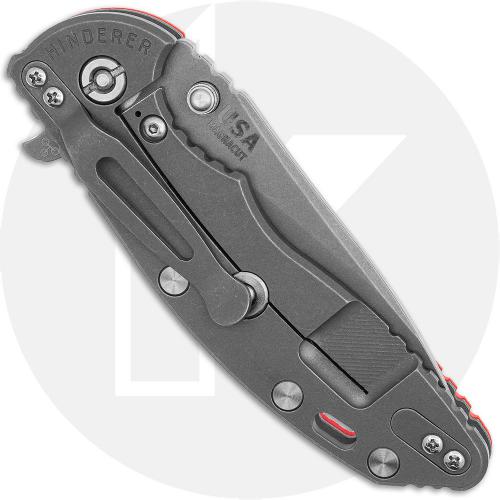 Rick Hinderer Knives SKINNY XM-18 3.5 Inch Knife - Hollow Grind Slicer - Working Finish - MagnaCut - Orange G10