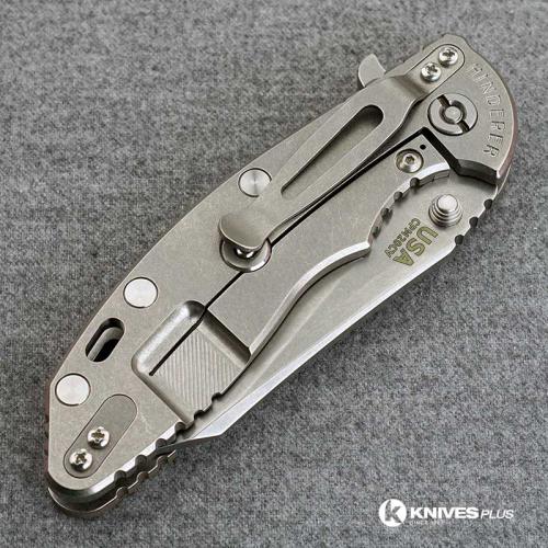 Hinderer Knives XM-18 3.5 Inch Knife - Gen 5 Wharncliffe - Stonewash - CPM 20CV - Black G-10 Handle