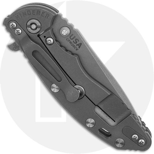Rick Hinderer XM-18 3.5 Inch Knife - Spanto - Working Finish - 20CV - Black G10