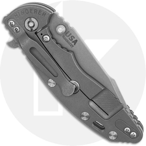 Rick Hinderer XM-18 3.5 Inch Knife - Harpoon Spanto - Working Finish - MagnaCut - Black G10