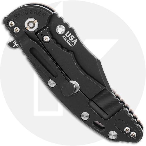 Rick Hinderer XM-18 3.5 Inch Knife - Bowie - Battle Black - MagnaCut - Coyote G10
