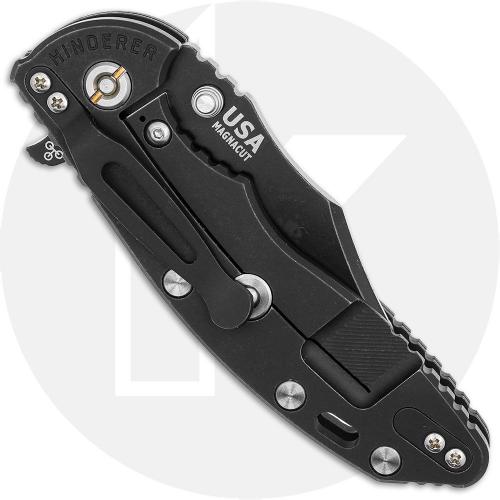 Rick Hinderer XM-18 3.5 Inch Knife - Bowie - Battle Black - MagnaCut - Black G10