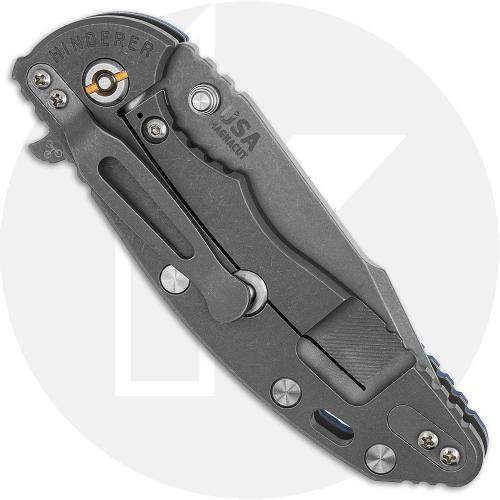 Rick Hinderer XM-18 3.5 Inch Knife - Harpoon Spanto - Working Finish - MagnaCut - Blue/Black G10