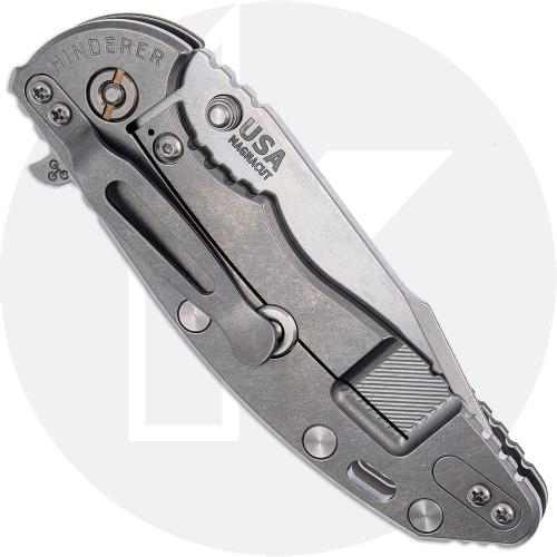 Rick Hinderer XM-18 3.5 Inch Knife - Skinny Harpoon Spanto - Stonewash Finish - MagnaCut - OD Green G10