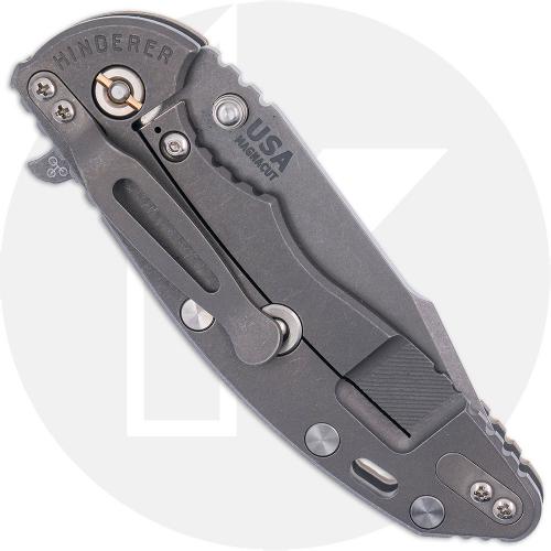 Rick Hinderer XM-18 3.5 Inch Knife - Skinny Harpoon Spanto - Working Finish - MagnaCut - Coyote G10
