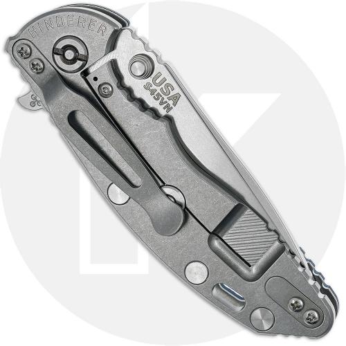 Rick Hinderer XM-18 3.25 Inch Knife - S45VN Spear Point - Stonewash Finish - Black G10