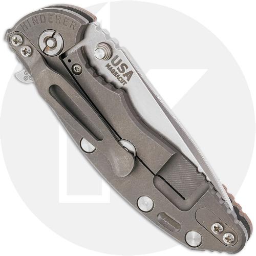 Rick Hinderer XM-18 3.25 Inch Knife - Stonewash MagnaCut Spanto - Coyote G10 / Working Finish Titanium