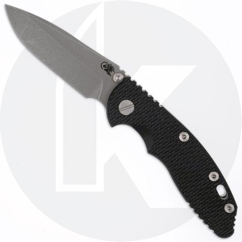 Rick Hinderer XM-18 3.25 Inch Knife - Working Finish MagnaCut Spanto - Black G10 / Working Finish Titanium - Non Flipper