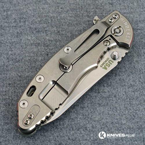 Hinderer Knives XM-18 3.5 Inch Knife - Gen 6 Sheepsfoot - Tri Way Pivot - Stonewash - Translucent G-10 Handle