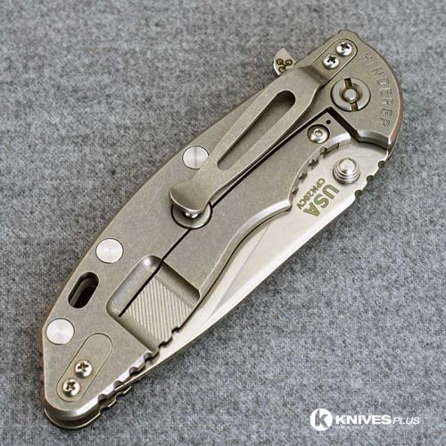 Hinderer Knives SKINNY XM-18 3.5 Inch Knife - Gen 6 Slicer - Stonewash - Tri Way Pivot - Black G-10 Handle