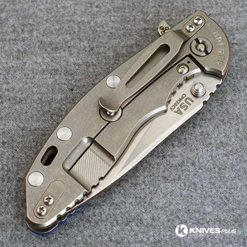 Hinderer Knives SKINNY XM-18 3.5 Inch Knife - Gen 6 Slicer - Stonewash - Tri Way Pivot - Blue G-10 Handle