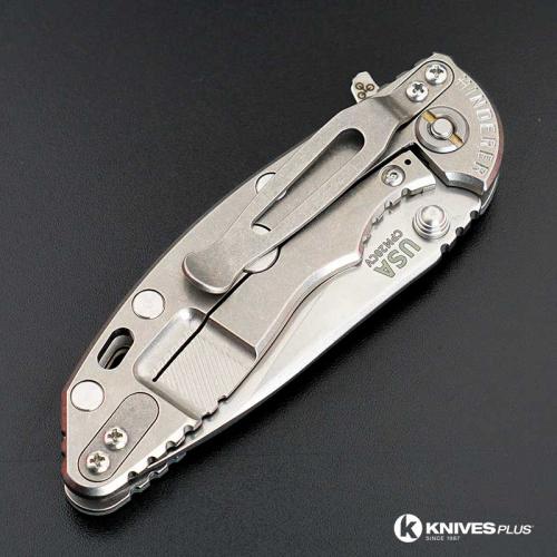 Hinderer Knives XM-18 3 Inch Knife - Slicer - Stonewash - Tri Way Pivot - Translucent G-10 Handle