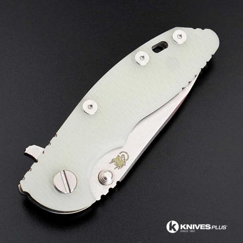 Hinderer Knives XM-18 3 Inch Knife - Slicer - Stonewash - Tri Way Pivot - Translucent G-10 Handle