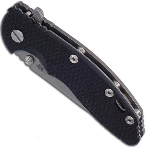 Hinderer Knives Gen 6 XM-18 3.5 Inch Knife - Spanto - Working Finish - Tri Way Pivot - Black G-10