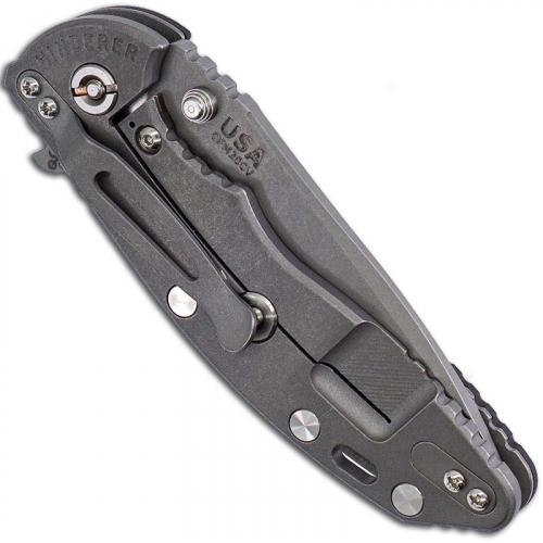 Hinderer Knives Gen 6 XM-18 3.5 Inch Knife - Spear Point - Working Finish - Tri Way Pivot - Black G-10