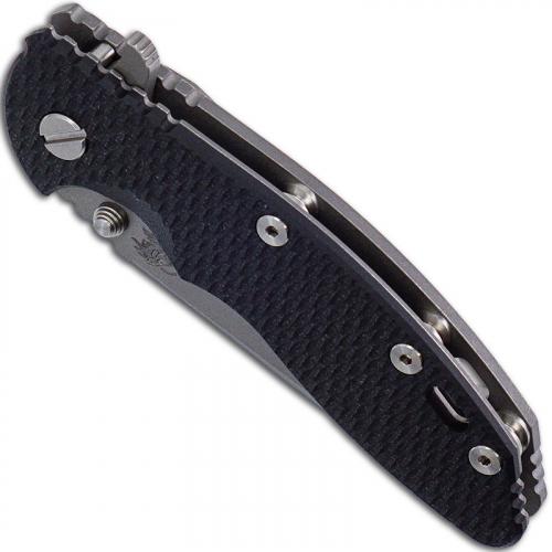 Hinderer Knives Gen 6 XM-18 3.5 Inch Knife - Spear Point - Working Finish - Tri Way Pivot - Black G-10