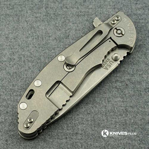 Hinderer Knives XM-24 Skinny Slicer Knife - Stonewash Finish - OD Green G10 Handle