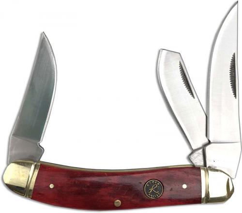 Roper Sowbelly Knife Traditional Pocket Knife Smooth Red Bone Handle RP0010CRB