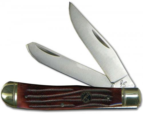Roper Trapper Knife Traditional Pocket Knife with Tobacco Brown Bone Handle RP0002CTB
