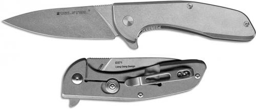 Real Steel E571 Knife, Stonewash, RS-7131