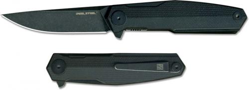 Real Steel 7816 G3 Puukko Light Ostap Hel Flipper Knife BlackWash Blade Black G10 Handle