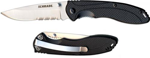 Schrade SCH106 Knife, Part Serrated, SC-106S