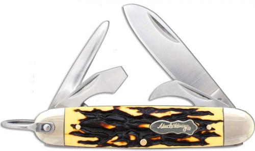 Uncle Henry Scout Knife 23UH Pocket Knife 5 Tools Staglon Handle with Bail