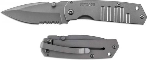 Schrade SCH304M Knife, Part Serrated, SC-304MS