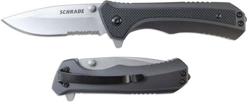 Schrade SCH502 Knife, Part Serrated, SC-502S