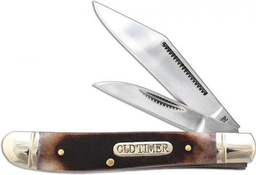 Dog Leg Jack Old Timer Knife, Saw Cut Bone, SC-72OTB