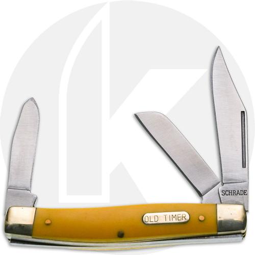 Old Timer Knives: Senior Stockman Old Timer Knife, Yellow, SC-8OTY