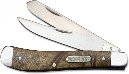Old Timer Knives: Gunstock Trapper Old Timer Knife, Desert Iron Wood, SC-94OTW