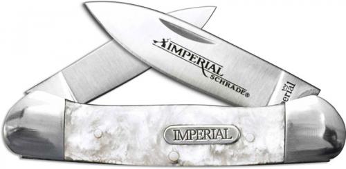 Schrade Imperial IMP11 Large Canoe Pocket Knife Cracked Ice POM