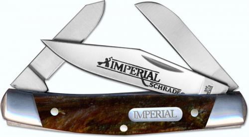 Schrade Imperial Medium Stockman, Amber Swirl, SC-IMP15S