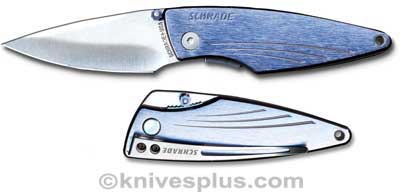 Schrade Knives: Schrade Silhouette Knife, Blue Handle, SC-SQ424
