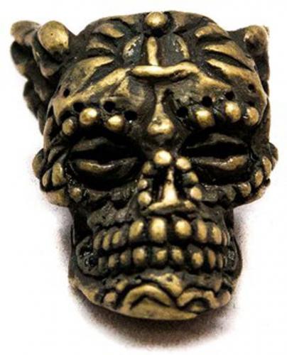 Schmuckatelli Aquilo Sugar Skull Pewter Bead - Roman Brass Oxidized Finish - ARBO